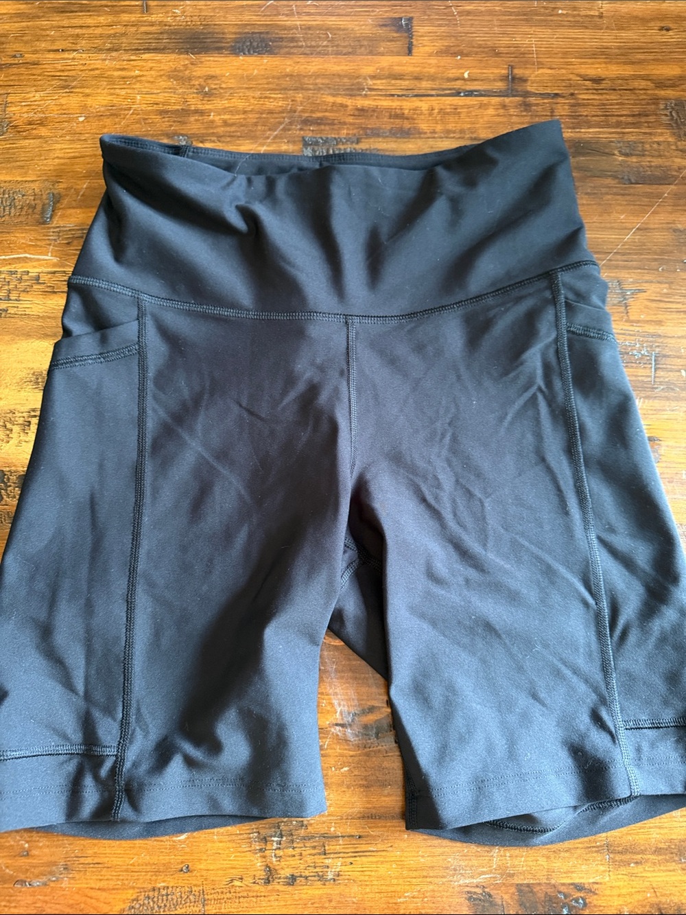 Old Navy Black High-Rise Bike Shorts with Pockets